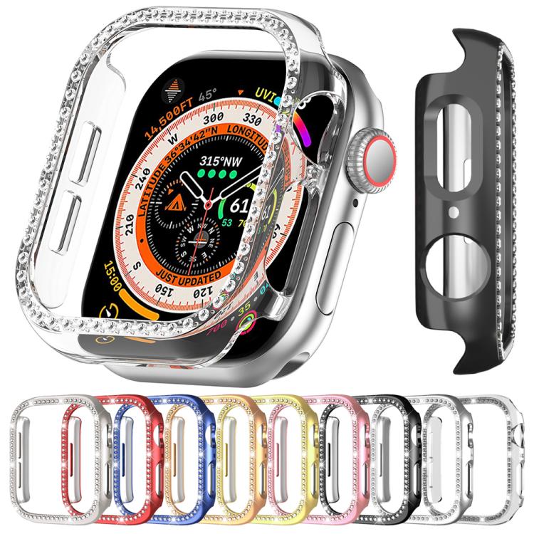 Ốp đồng hồ PC rỗng kim cương một hàng xDfind, Dành cho Apple Watch Series 11 46mm / 10 46mm, Dành cho Apple Watch Series 11 42mm / 10 42mm