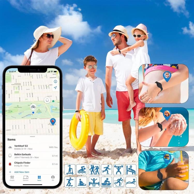 Ốp bảo vệ chống mất dạng dây silicone thoáng khí xDfind, dành cho AirTag thế hệ 2 / AirTag thế hệ 1