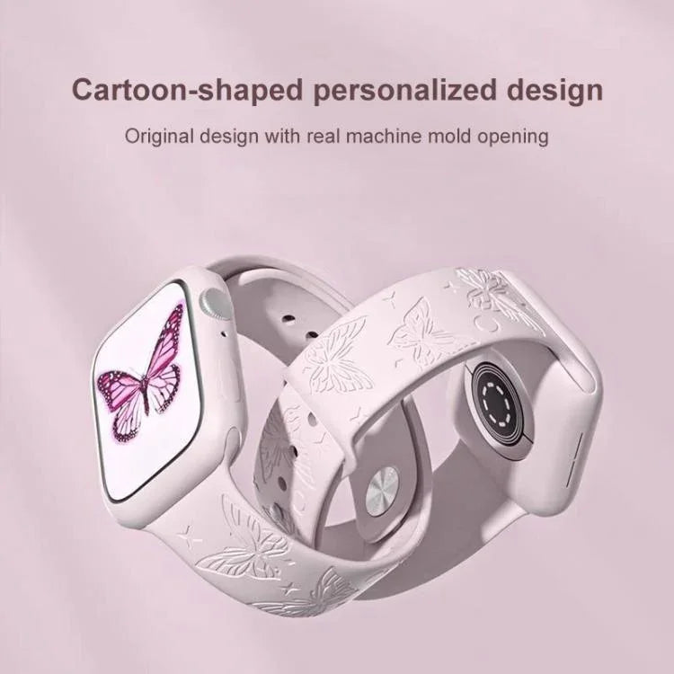 Dây đồng hồ silicone khắc laser 3D xDfind, dành cho Apple Watch 42 / 44 / 45 / 46 / 49mm, dành cho Apple Watch 38 / 40 / 41 / S11 42mm