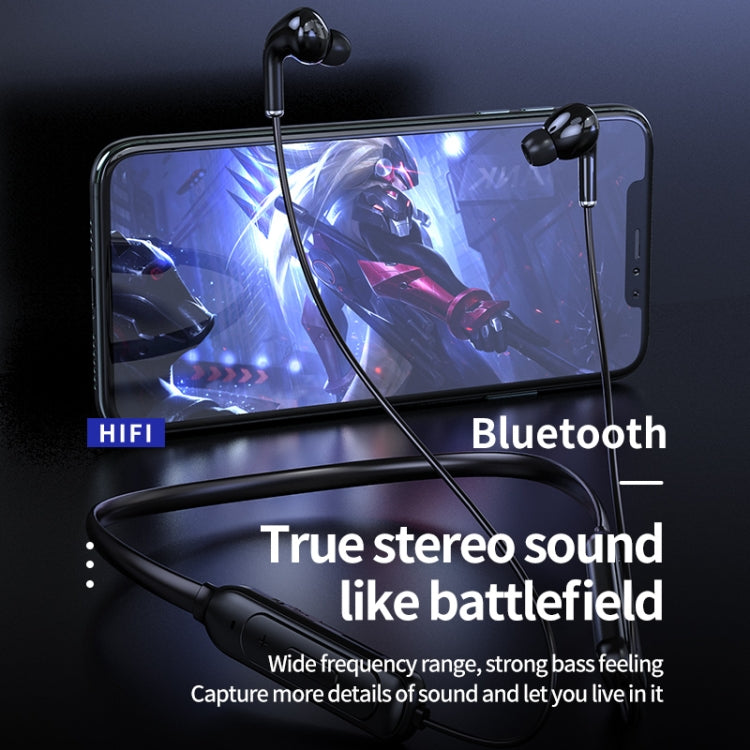 Tai nghe Bluetooth đeo cổ không dây M60 âm thanh vòm 8D 5.1 hỗ trợ thẻ TF chế độ MP3