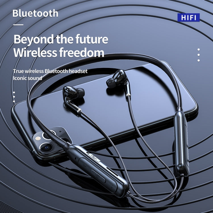 Tai nghe Bluetooth đeo cổ không dây M60 âm thanh vòm 8D 5.1 hỗ trợ thẻ TF chế độ MP3