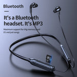 Tai nghe Bluetooth đeo cổ không dây M60 âm thanh vòm 8D 5.1 hỗ trợ thẻ TF chế độ MP3