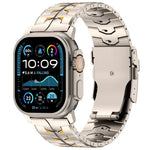Dây đồng hồ hợp kim titan khóa an toàn tháo rời hai màu rộng 26mm, dành cho Apple Watch 46mm / 49mm / 45mm / 44mm