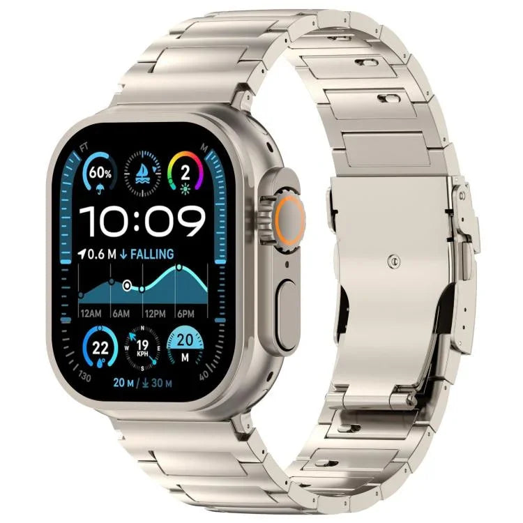 Dây đồng hồ hợp kim titan khóa an toàn tháo nhanh hình chữ I, dành cho Apple Watch 46mm / 49mm / 45mm / 44mm, dành cho Apple Watch 42mm / 41mm / 40mm / 38mm