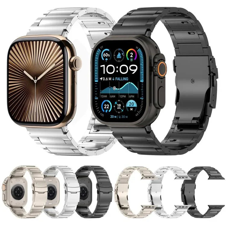 Dây đồng hồ hợp kim titan khóa an toàn tháo nhanh hình chữ I, dành cho Apple Watch 46mm / 49mm / 45mm / 44mm, dành cho Apple Watch 42mm / 41mm / 40mm / 38mm