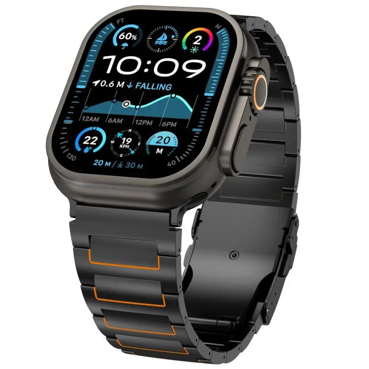 Dây đồng hồ hợp kim titan khóa an toàn hình chữ I, dành cho Apple Watch 46mm / 49mm / 45mm / 44mm, dành cho Apple Watch 42mm / 41mm / 40mm / 38mm