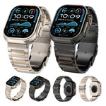 I-shaped Safety Clasp Titanium Alloy Watch Band, For Apple Watch 46mm / 49mm / 45mm / 44mm, For Apple Watch 42mm / 41mm / 40mm / 38mm