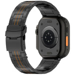 Dây đồng hồ hợp kim titan khóa an toàn ba hạt, dành cho Apple Watch 46mm / 49mm / 45mm / 44mm, dành cho Apple Watch 42mm / 41mm / 40mm / 38mm