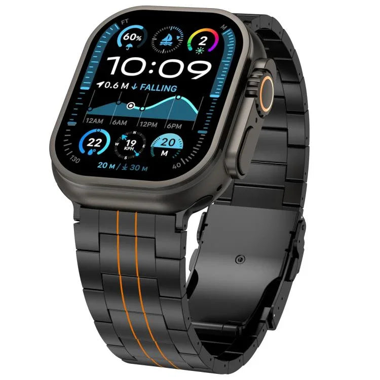 Dây đồng hồ hợp kim titan khóa an toàn ba hạt, dành cho Apple Watch 46mm / 49mm / 45mm / 44mm, dành cho Apple Watch 42mm / 41mm / 40mm / 38mm