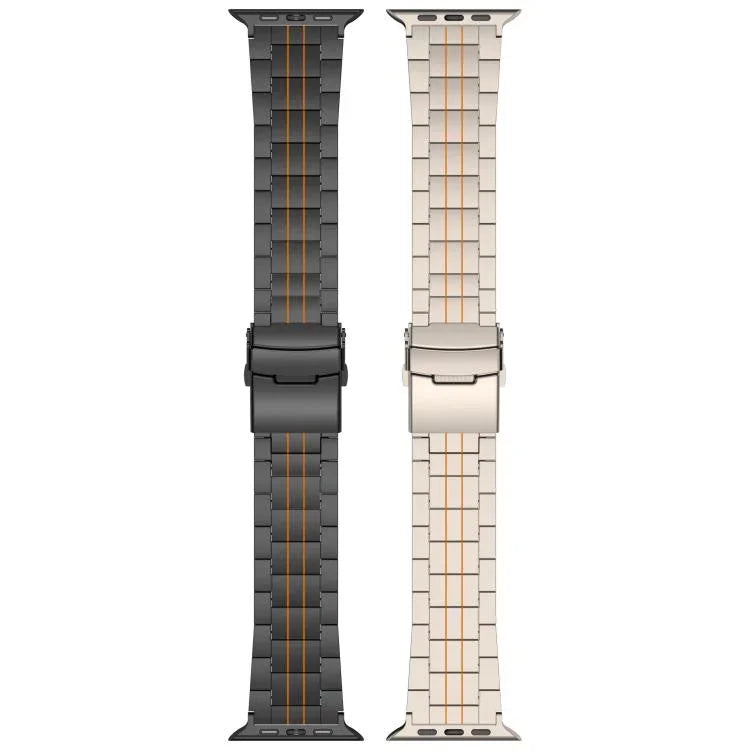Dây đồng hồ hợp kim titan khóa an toàn ba hạt, dành cho Apple Watch 46mm / 49mm / 45mm / 44mm, dành cho Apple Watch 42mm / 41mm / 40mm / 38mm