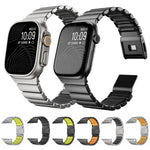 Dây đồng hồ thép không gỉ một hạt tích hợp khóa Norman nam châm, dành cho Apple Watch 46mm / 49mm / 45mm / 44mm