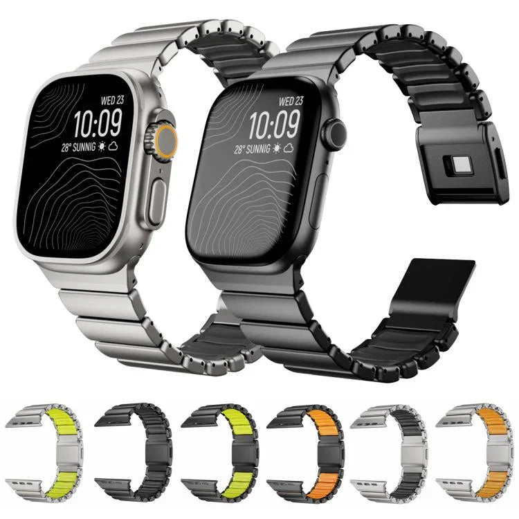 Dây đồng hồ thép không gỉ một hạt tích hợp khóa Norman nam châm, dành cho Apple Watch 46mm / 49mm / 45mm / 44mm