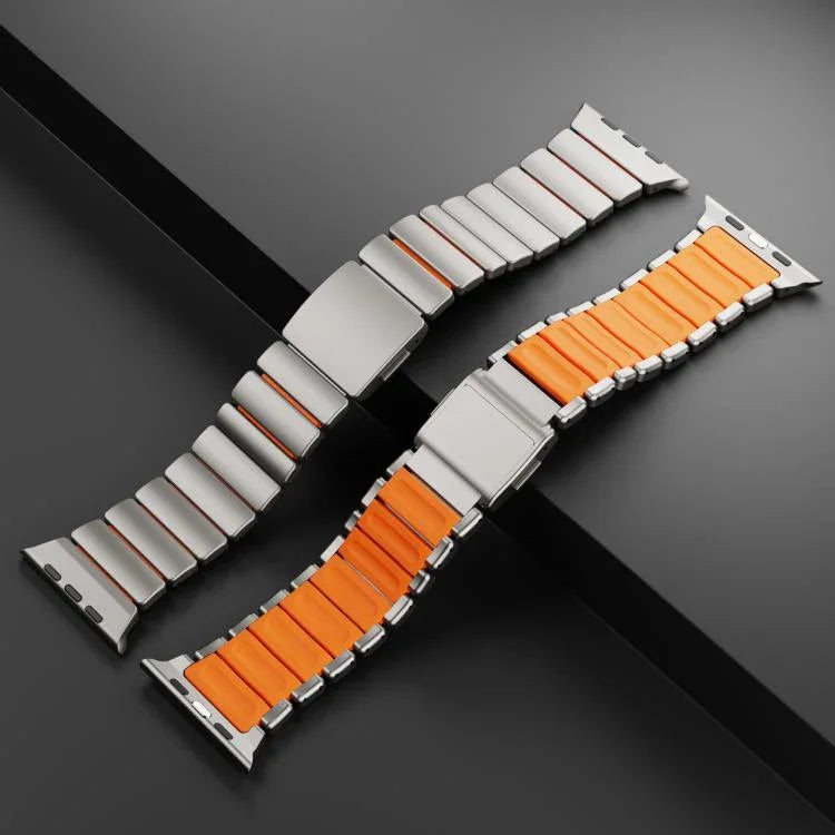 Dây đồng hồ thép không gỉ một hạt tích hợp khóa Norman nam châm, dành cho Apple Watch 46mm / 49mm / 45mm / 44mm