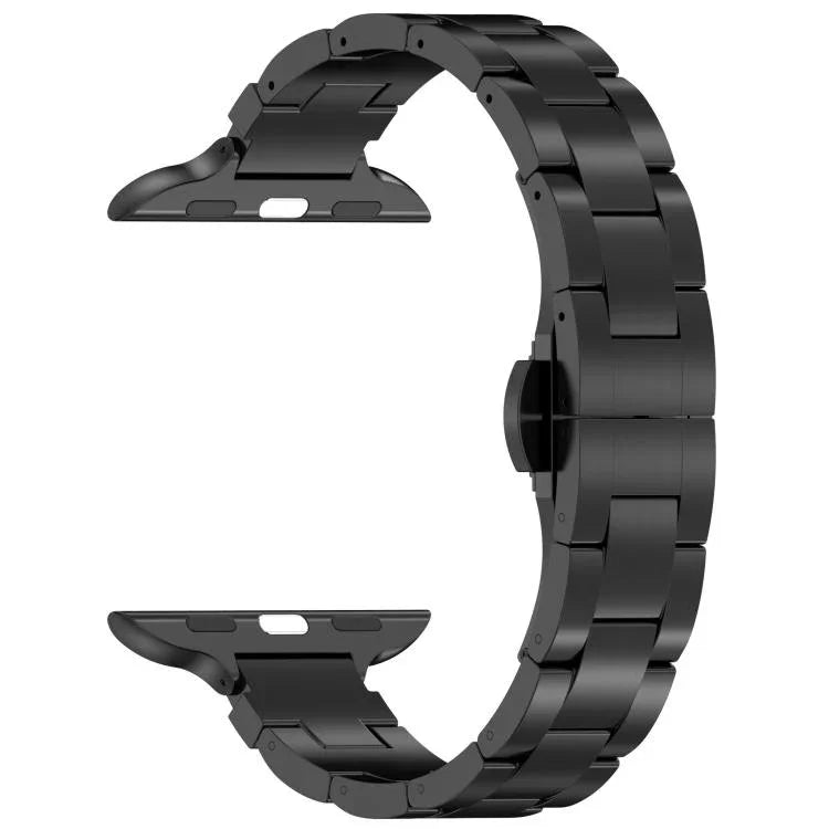 Dây đồng hồ hợp kim titan khóa bướm ba hạt eo thon, dành cho Apple Watch 46mm / 49mm / 45mm / 44mm, dành cho Apple Watch 42mm / 41mm / 40mm / 38mm