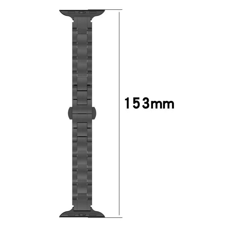 Dây đồng hồ hợp kim titan khóa bướm ba hạt eo thon, dành cho Apple Watch 46mm / 49mm / 45mm / 44mm, dành cho Apple Watch 42mm / 41mm / 40mm / 38mm