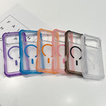 Ốp lưng điện thoại MagSafe 3-trong-1 TPU trong suốt mờ kết hợp PC, dành cho iPhone 15 Pro Max, iPhone 15 Pro, iPhone 15 Plus, iPhone 15, iPhone 14 Plus, iPhone 14, iPhone 14 Pro, iPhone 14 Pro Max
