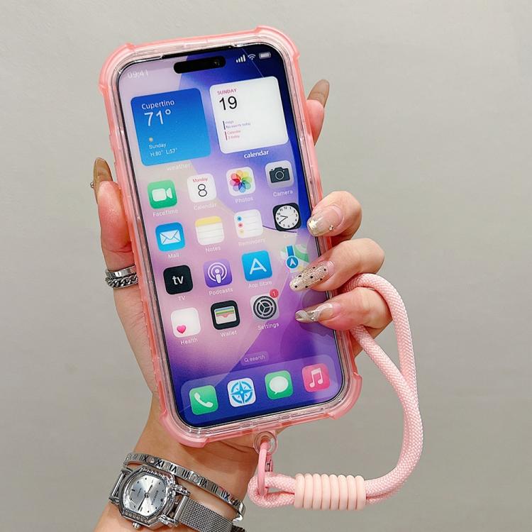 Ốp lưng điện thoại trong suốt Matte TPU Hybrid PC 3-trong-1 MagSafe kèm dây đeo tay, dành cho iPhone 15 Pro Max, iPhone 15 Pro, iPhone 15 Plus, iPhone 15, iPhone 14 Plus, iPhone 14, iPhone 14 Pro, iPhone 14 Pro Max