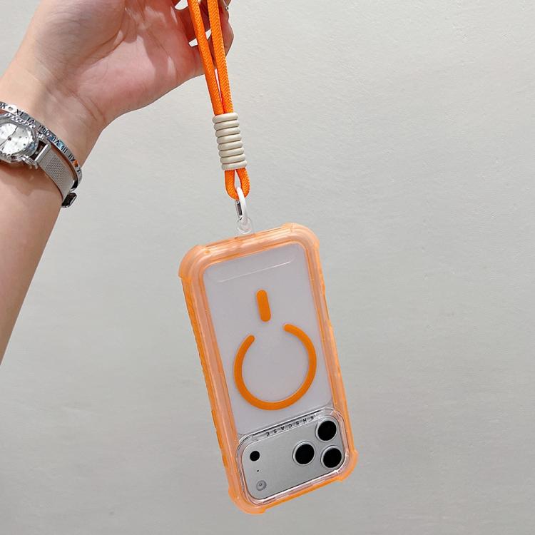 Ốp lưng điện thoại trong suốt Matte TPU Hybrid PC 3-trong-1 MagSafe kèm dây đeo tay, dành cho iPhone 15 Pro Max, iPhone 15 Pro, iPhone 15 Plus, iPhone 15, iPhone 14 Plus, iPhone 14, iPhone 14 Pro, iPhone 14 Pro Max