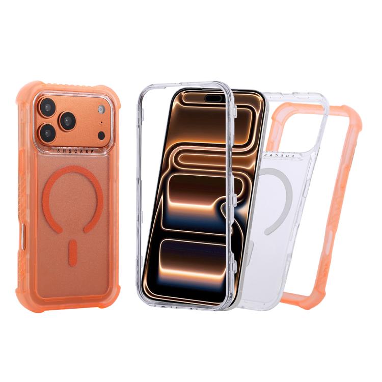 Ốp lưng điện thoại trong suốt Matte TPU Hybrid PC 3-trong-1 MagSafe kèm dây đeo tay, dành cho iPhone 13 Pro Max, iPhone 13 Pro, iPhone 13, iPhone 12 Pro Max