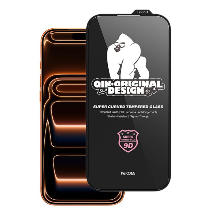 WK WTP-120 Qin Series Miếng dán kính cường lực HD cong lớn 9D, Dành cho iPhone 17 Pro Max, Dành cho iPhone 17 Pro, Dành cho iPhone 17 / 16 Pro, Dành cho iPhone Air