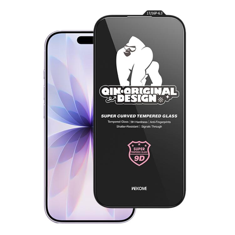 WK WTP-120 Qin Series Miếng dán kính cường lực HD cong lớn 9D, Dành cho iPhone 17 Pro Max, Dành cho iPhone 17 Pro, Dành cho iPhone 17 / 16 Pro, Dành cho iPhone Air