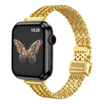 Dây đồng hồ kim loại lưới thép khóa bấm nam châm mảnh mai, dành cho Apple Watch 46mm / 49mm / 45mm / 44mm, dành cho Apple Watch 42mm / 41mm / 40mm / 38mm
