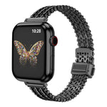 Dây đồng hồ kim loại lưới thép khóa bấm nam châm mảnh mai, dành cho Apple Watch 46mm / 49mm / 45mm / 44mm, dành cho Apple Watch 42mm / 41mm / 40mm / 38mm