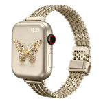 Dây đồng hồ kim loại lưới thép khóa bấm nam châm mảnh mai, dành cho Apple Watch 46mm / 49mm / 45mm / 44mm, dành cho Apple Watch 42mm / 41mm / 40mm / 38mm