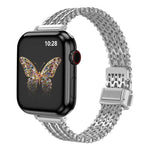 Dây đồng hồ kim loại lưới thép khóa bấm nam châm mảnh mai, dành cho Apple Watch 46mm / 49mm / 45mm / 44mm, dành cho Apple Watch 42mm / 41mm / 40mm / 38mm