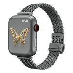 Dây đồng hồ kim loại lưới thép khóa bấm nam châm mảnh mai, dành cho Apple Watch 46mm / 49mm / 45mm / 44mm, dành cho Apple Watch 42mm / 41mm / 40mm / 38mm