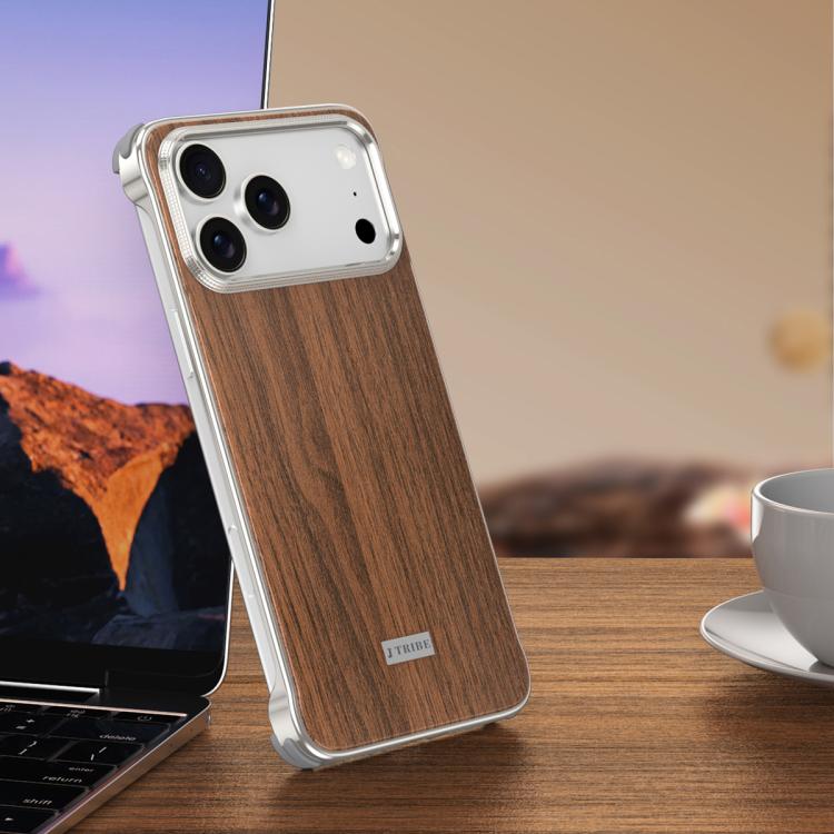 Ốp lưng điện thoại MagSafe không viền họa tiết gỗ kim loại J TRIBE, dành cho iPhone 17 Pro Max, iPhone 17 Pro, iPhone 17, iPhone Air, iPhone 16 Pro Max, iPhone 16 Pro, iPhone 15 Pro Max, iPhone 15 Pro