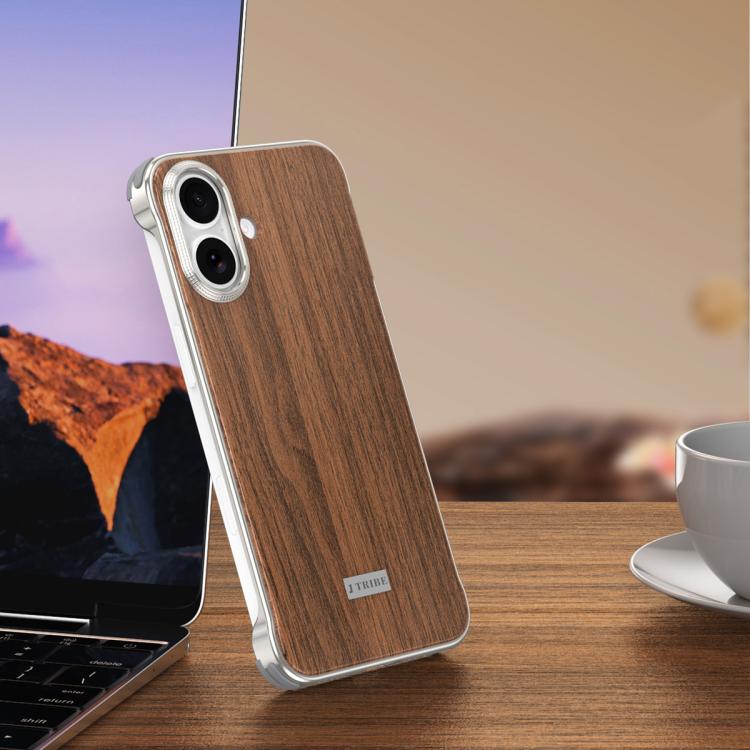 Ốp lưng điện thoại MagSafe không viền họa tiết gỗ kim loại J TRIBE, dành cho iPhone 17 Pro Max, iPhone 17 Pro, iPhone 17, iPhone Air, iPhone 16 Pro Max, iPhone 16 Pro, iPhone 15 Pro Max, iPhone 15 Pro
