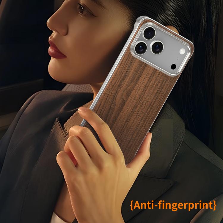 Ốp lưng điện thoại MagSafe không viền họa tiết gỗ kim loại J TRIBE, dành cho iPhone 17 Pro Max, iPhone 17 Pro, iPhone 17, iPhone Air, iPhone 16 Pro Max, iPhone 16 Pro, iPhone 15 Pro Max, iPhone 15 Pro