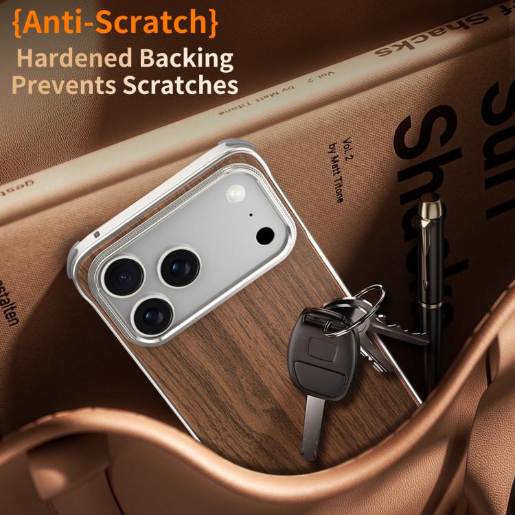 Ốp lưng điện thoại MagSafe không viền họa tiết gỗ kim loại J TRIBE, dành cho iPhone 17 Pro Max, iPhone 17 Pro, iPhone 17, iPhone Air, iPhone 16 Pro Max, iPhone 16 Pro, iPhone 15 Pro Max, iPhone 15 Pro