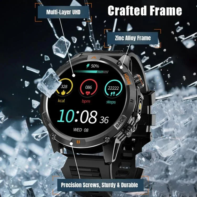 Đồng hồ thông minh thể thao GPS gọi Bluetooth YK15 màn hình tròn 1.46 inch