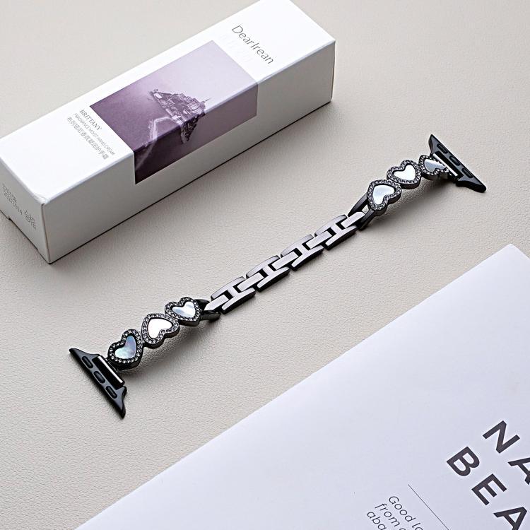 Dây đồng hồ kim loại vỏ hình trái tim xDfind, dành cho Apple Watch 42 / 44 / 45 / 46 / 49mm, dành cho Apple Watch 38 / 40 / 41 / S11 42mm