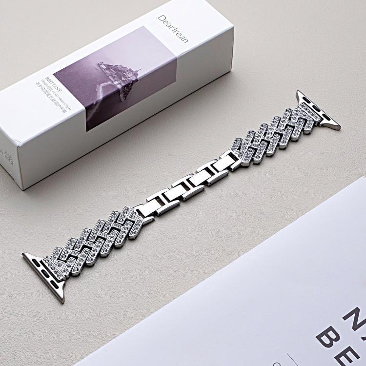 Dây đồng hồ kim loại H hình vải chéo khoan lỗ xDfind, dành cho Apple Watch 42 / 44 / 45 / 46 / 49mm, dành cho Apple Watch 38 / 40 / 41 / S11 42mm