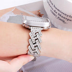 xDfind Drilled Twill H-shaped Metal Watch Band, For Apple Watch 42 / 44 / 45 / 46 / 49mm, For Apple Watch 38 / 40 / 41 / S11 42mm