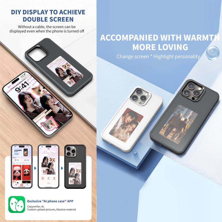 Ốp lưng điện thoại DIY màn hình E-ink bốn màu NFC, dành cho iPhone 17 Pro Max, dành cho iPhone 17 Pro