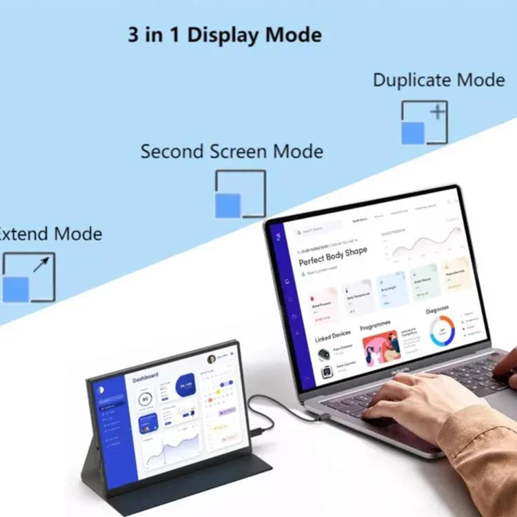 Màn hình di động IPS 10.5 inch P105A01D với HD / mở rộng Type-C, phích cắm Mỹ, 10.5 inch