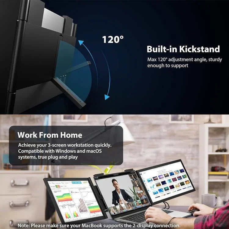 Màn hình di động kép 14 inch 1080P Z140A01D để mở rộng laptop, 14 inch 1080P