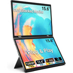 Màn hình di động gập đôi 15.6 inch 1080P S156P31D có giá đỡ, 15.6 inch 1080P