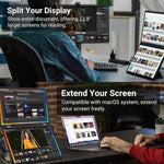 Màn hình di động gập đôi 15.6 inch 1080P S156P31D có giá đỡ, 15.6 inch 1080P