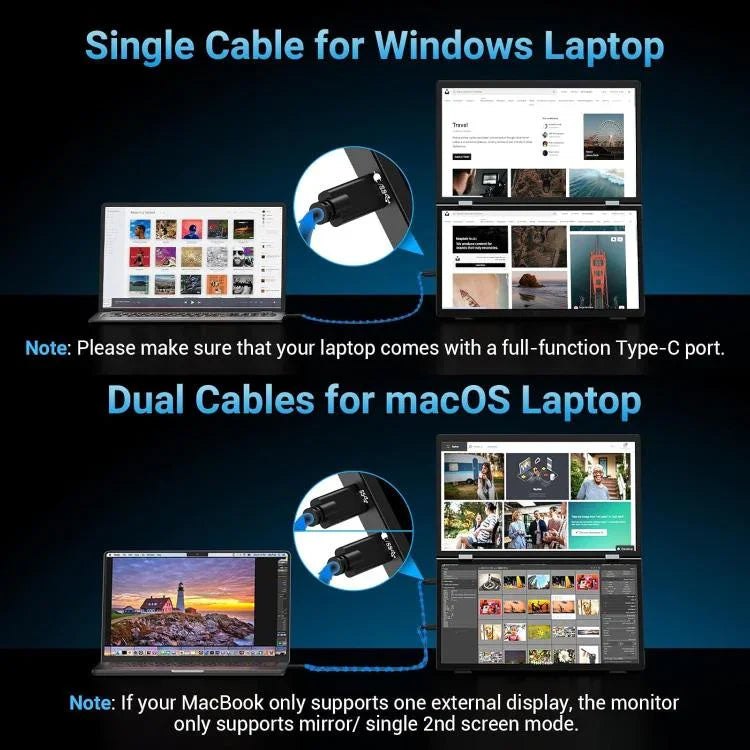 Màn hình di động gập đôi 15.6 inch 1080P S156P31D có giá đỡ, 15.6 inch 1080P