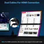 Màn hình di động gập đôi 15.6 inch 1080P S156P31D có giá đỡ, 15.6 inch 1080P