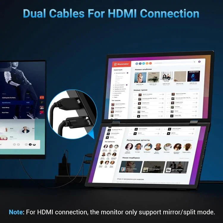 Màn hình di động gập đôi 15.6 inch 1080P S156P31D có giá đỡ, 15.6 inch 1080P