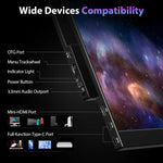 Màn hình di động 16.1 inch 2.5K P161Q10G mở rộng 144Hz, 16.1 inch 2.5K 144Hz