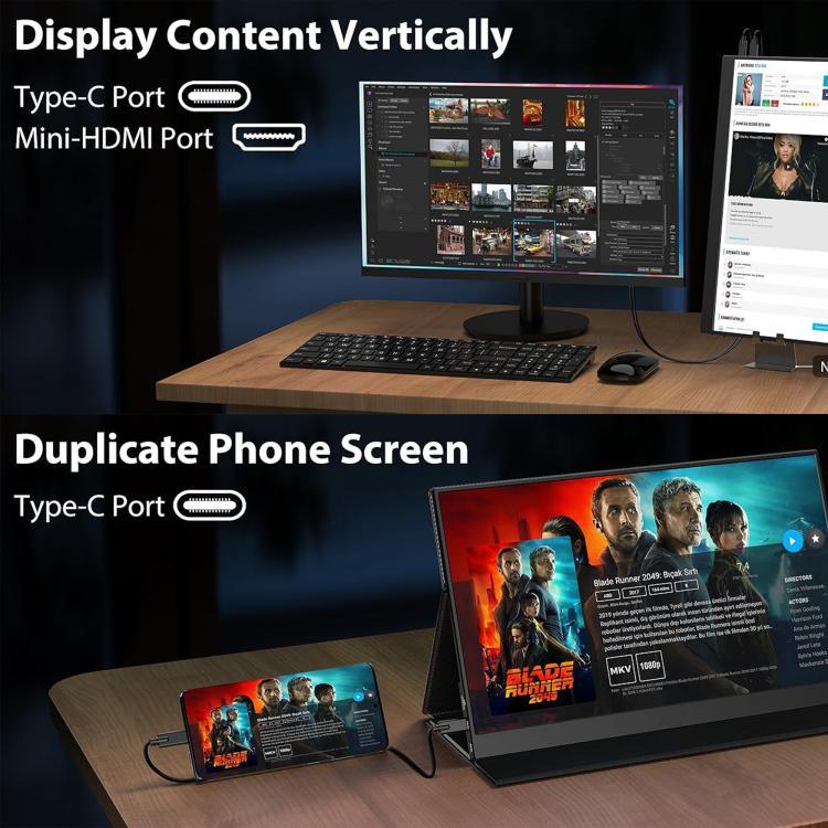 Màn hình di động 16.1 inch 2.5K P161Q10G mở rộng 144Hz, 16.1 inch 2.5K 144Hz
