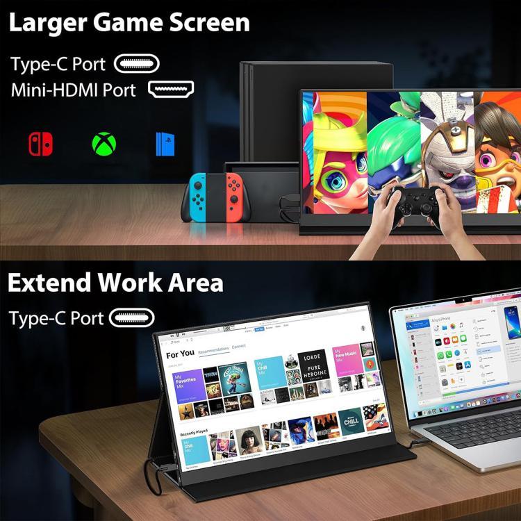 Màn hình di động 16.1 inch 2.5K P161Q10G mở rộng 144Hz, 16.1 inch 2.5K 144Hz