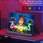 Màn hình di động chơi game 16 inch 2.5K P160Q16BWG mở rộng 120Hz, 16 inch 2.5K 120Hz